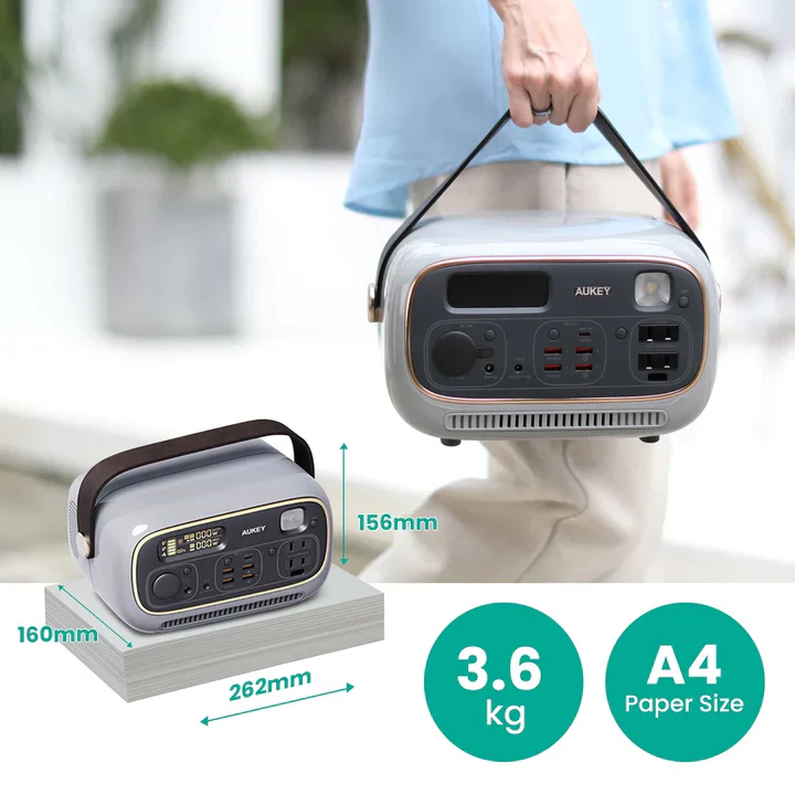 Aukey Power Studio 300 Portable Power Station 1297Wh 400W – Grey - Image 8