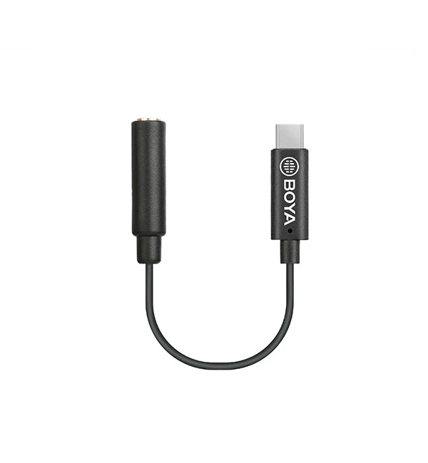 BOYA 3.5mm TRS Female to Type-C Male Audio Adapter – 6m / Black