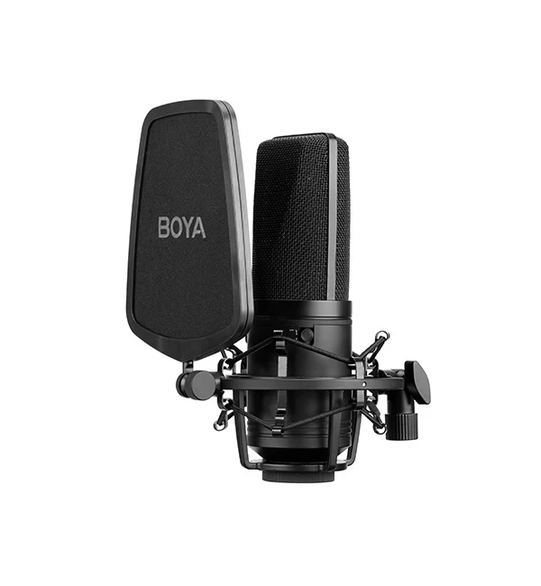 BOYA Large Diaphragm Condenser Microphone – Black