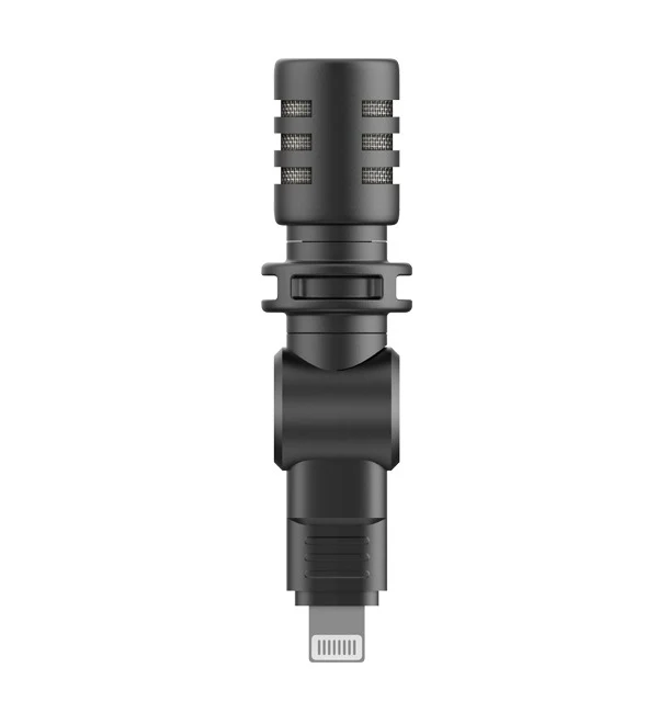 BOYA Mininature Condenser Microphone for Smartphone with Lightning Connector – Black