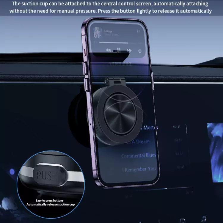 C1 Foldable Magnetic Car Phone Holder with Vacuum Adsorption - Image 2