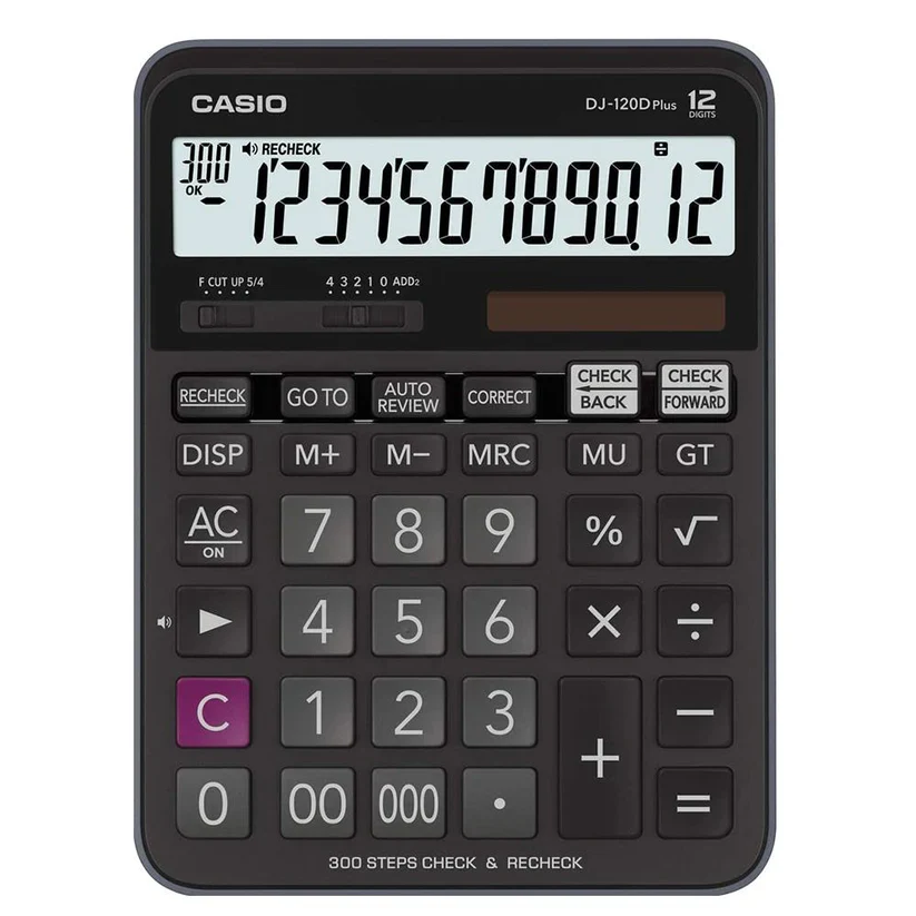 Casio DJ-120D Plus Desktop Calculator – Black