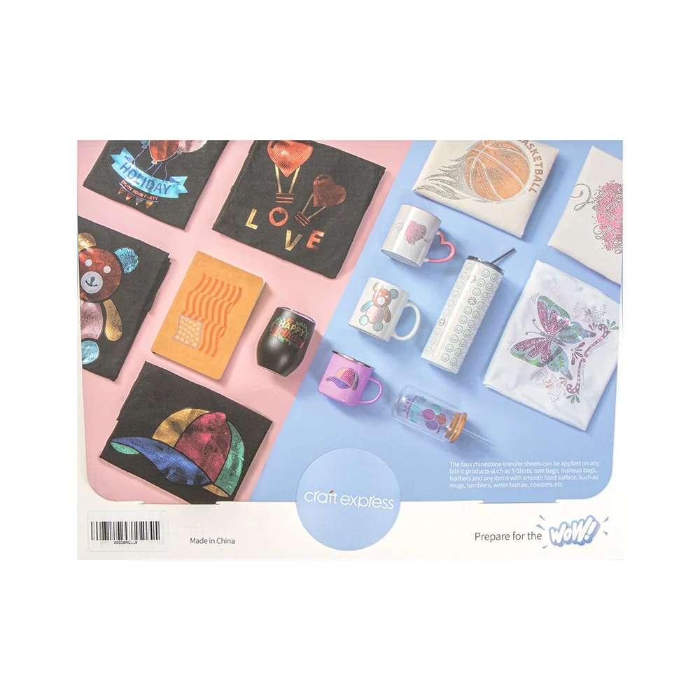 Craft Express Faux Rhinestone Transfer Sheet – Balloon with Heart Design / 6pcs - Image 5