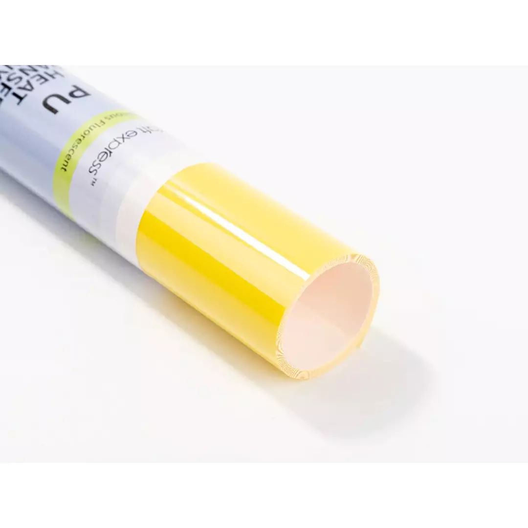 Craft Express Iron-On Heat Transfer Glossy Vinyl - 30.48 x 152.4cm / Neon Yellow - Image 3