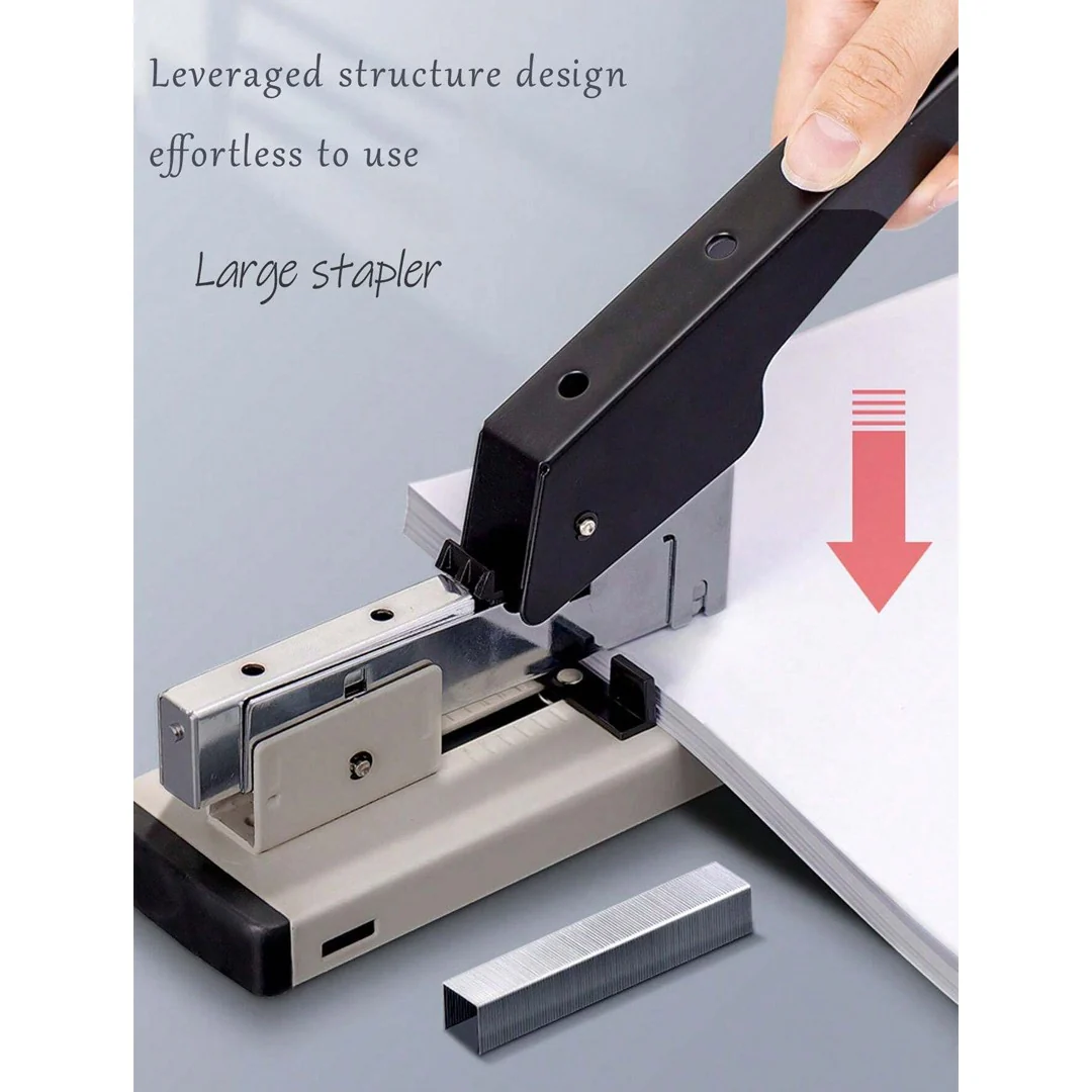 Large Size Heavy Duty Stapler – Long Arm, Effortless, Thickened Bookbinding Machine, Binds 100-120 Pages / 13mm Staples Pin 23/13 - Image 13