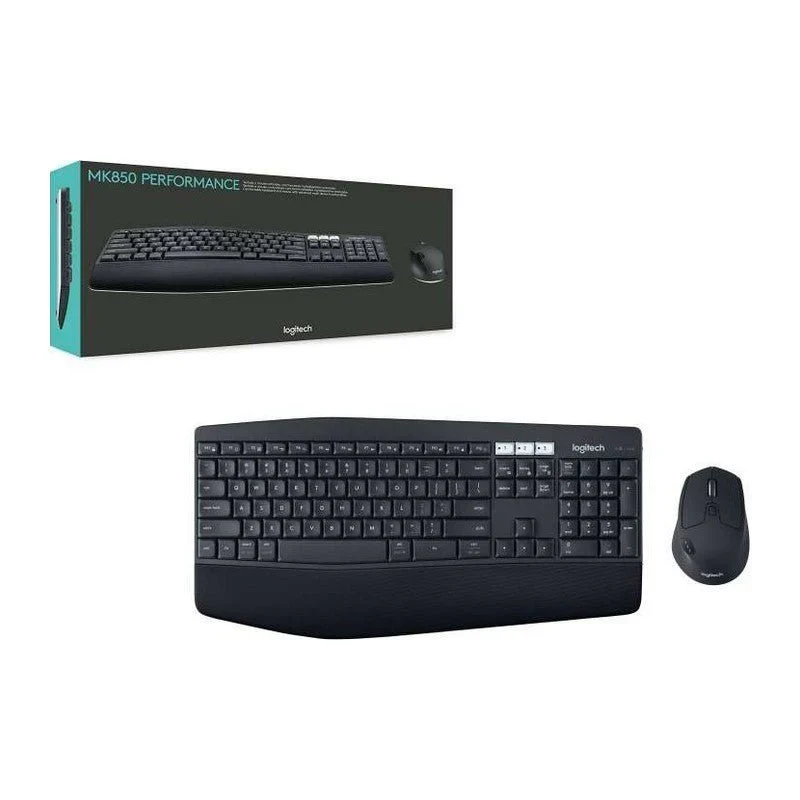 Logitech MK850 Performance Keyboard & Mouse - Wireless / BT / Arb/Eng - Black - Image 4