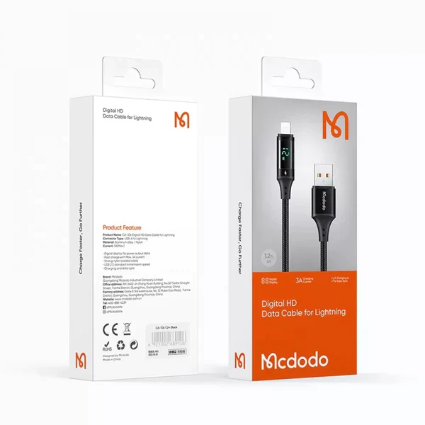 Mcdodo CA-106 Digital HD Lightning Data Cable 1.2m - Image 5