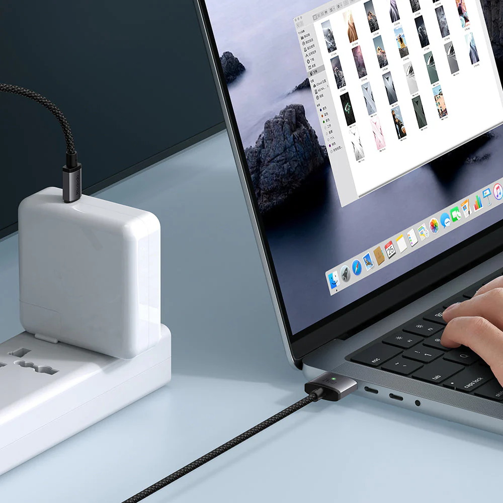 Mcdodo CA-1470 140W USB-C to MagSafe 3 Magnetic Cable with LED – 2m - Image 4