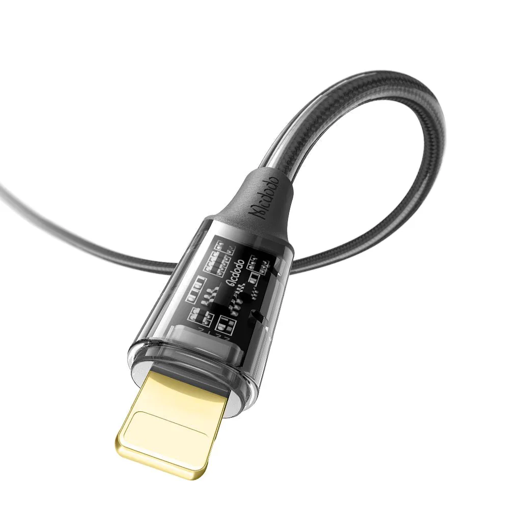 Mcdodo CA159 1.2M 36W PD to Lightning Transparent Cable - Image 3