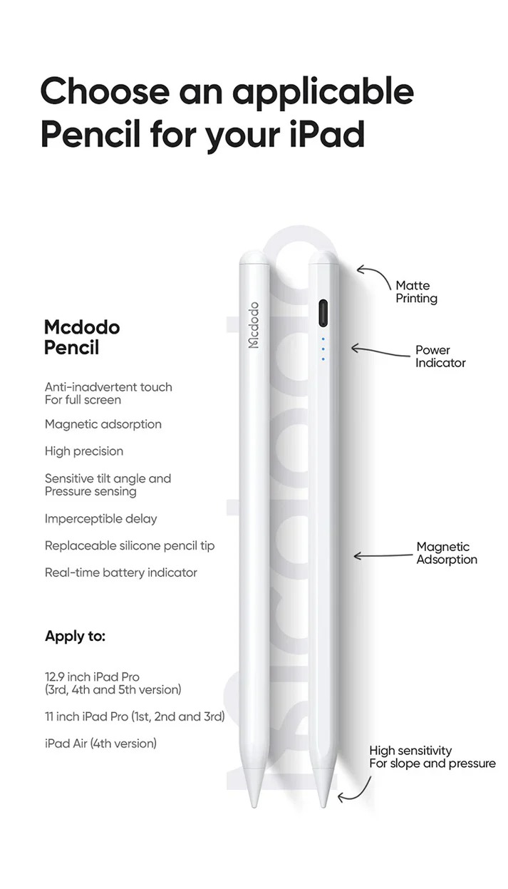 Mcdodo iPad Wireless Charging Stylus Pen - Image 3
