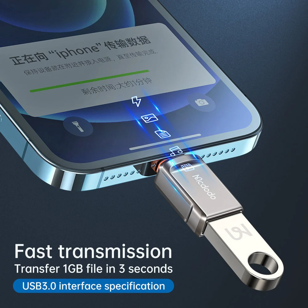 Mcdodo OT-8600 OTG USB-A 3.0 to Lightning Adapter - Image 4