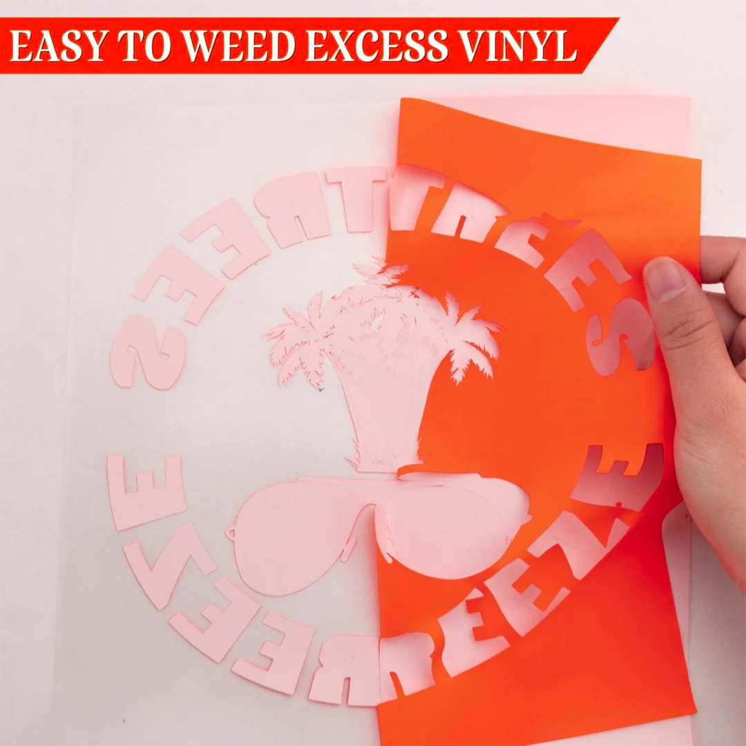 Neon Orange Vinyl Sticker Roll – 50cm x 1m - Image 3
