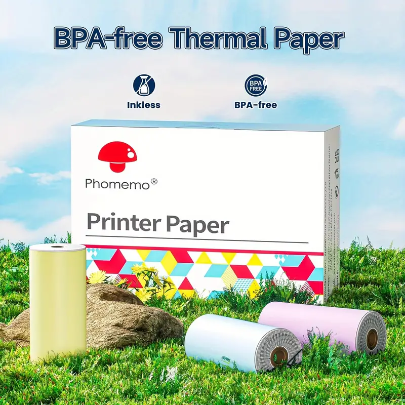 Phomemo Thermal Paper – 80mm x 6.5m/Roll / 3 Pack / Black on White - Q22-RM10-80 - Image 3