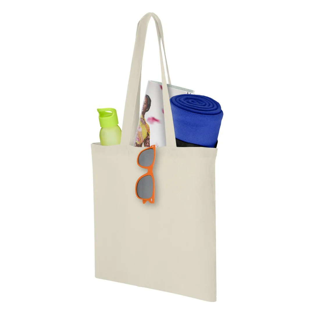 Plain Cotton Horizontal Tote Bag – 42 cm x 37cm/ Beige/ Printing not Included - Image 5