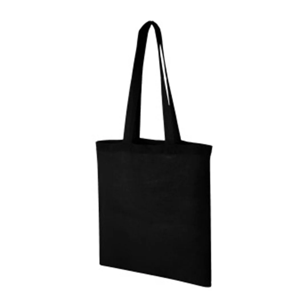 Plain Cotton Horizontal Tote Bag – 42 cm x 37cm/ Black/ Printing not Included - Image 4