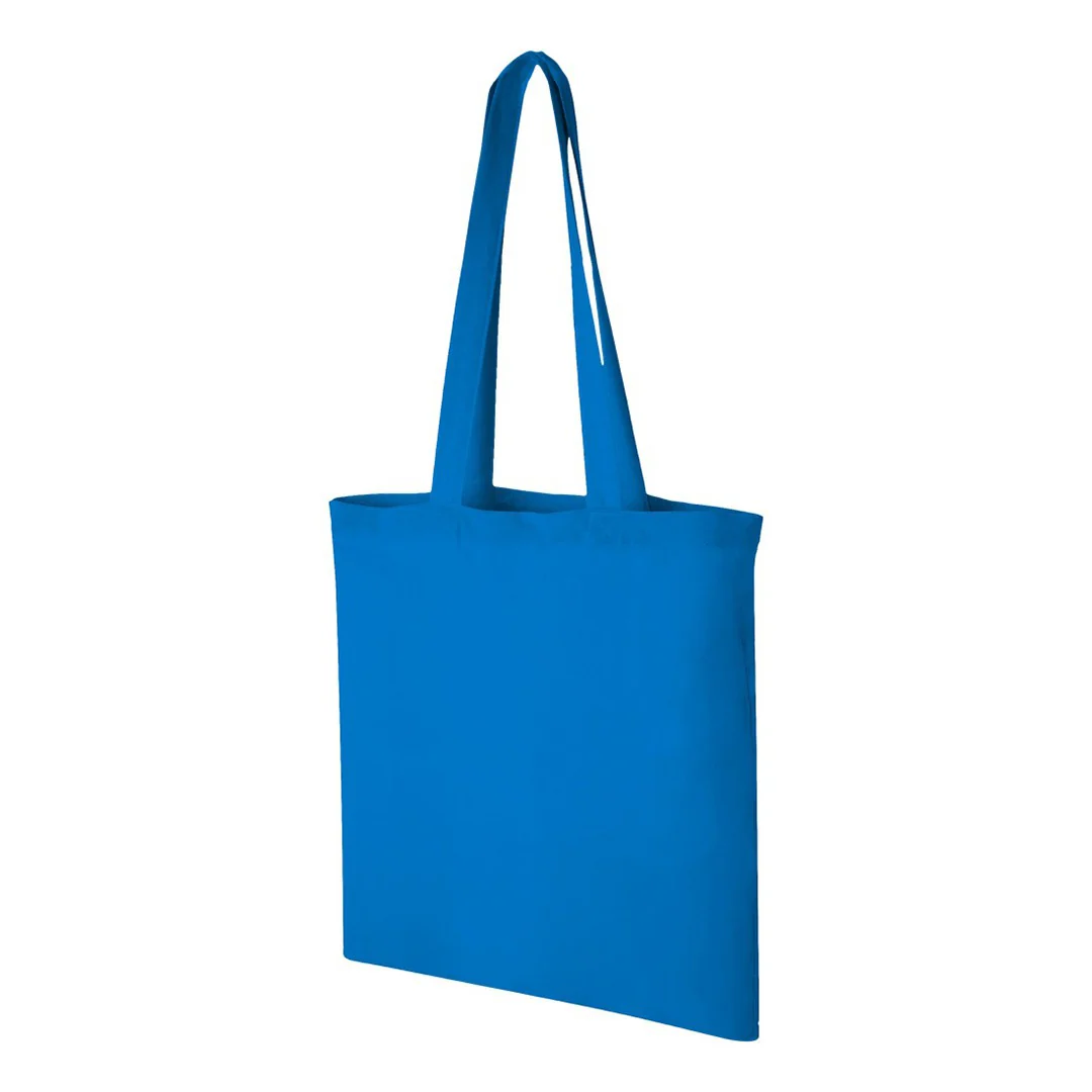 Plain Cotton Horizontal Tote Bag – 42 cm x 37cm/ Blue/ Printing not Included - Image 4