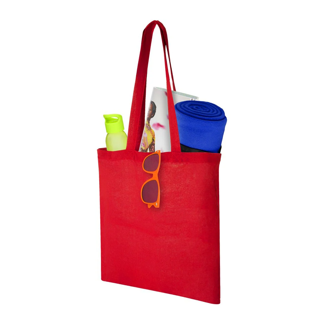 Plain Cotton Horizontal Tote Bag – 42 cm x 37cm/ Red/ Printing not Included - Image 3