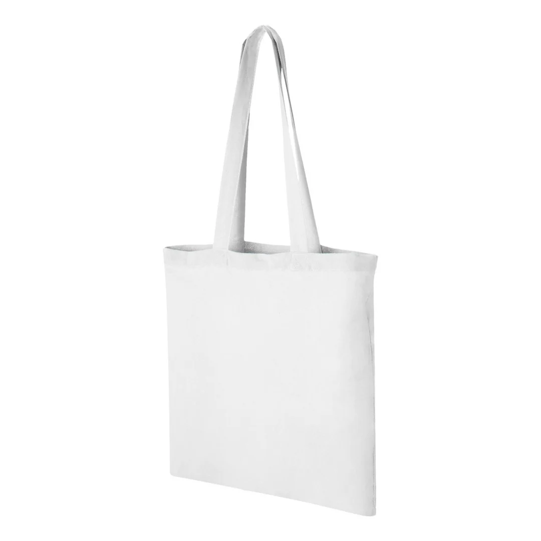 Plain Cotton Horizontal Tote Bag – 42 cm x 37cm/ White/ Printing not Included - Image 3