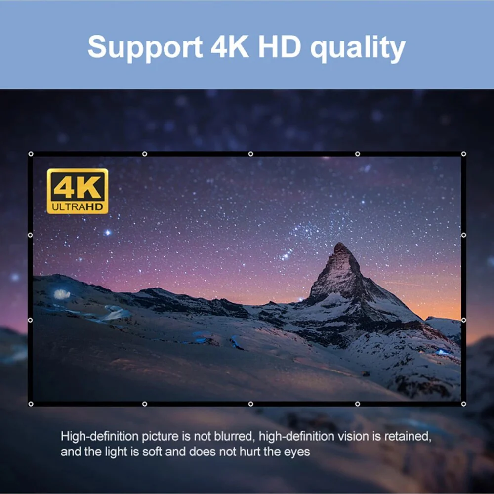 Portable Milk Silk Projector Screen – 16:9 / 84 inch / Screen Wall - Image 6