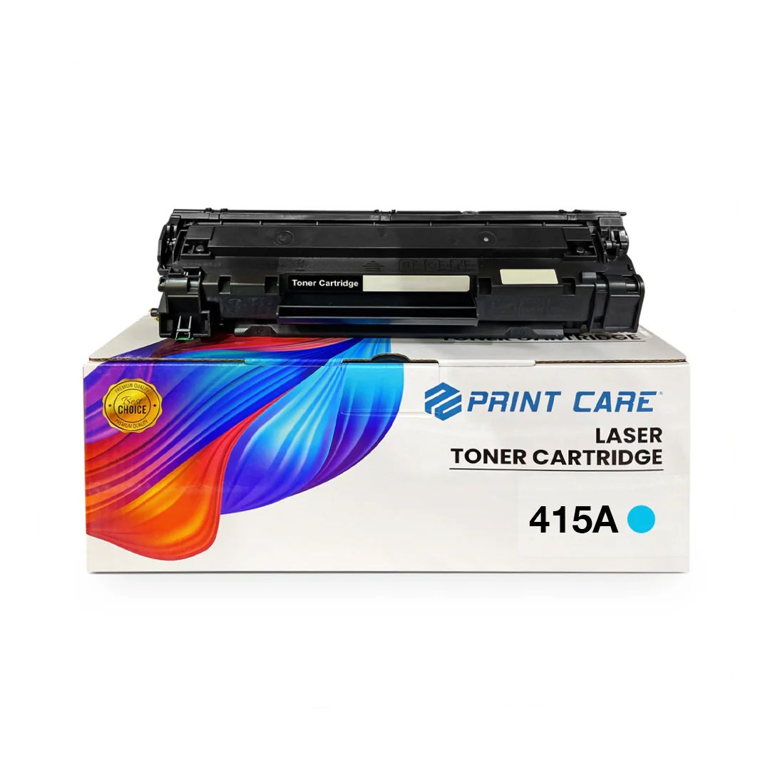 Print Care 415A Cyan LaserJet Toner Cartridge – 2.1K Pages / Cyan Color / Toner Cartridge – (W2031A)