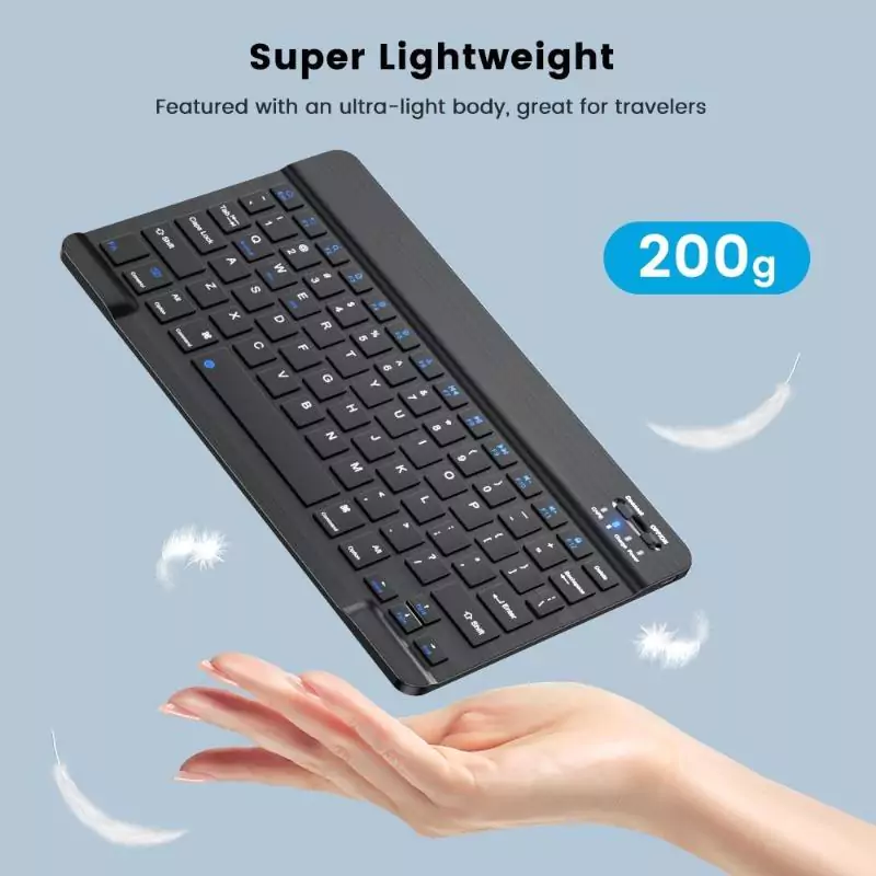 Rechargeable Ultra-Slim Bluetooth Keyboard and Mouse Combo - Blue - Image 6
