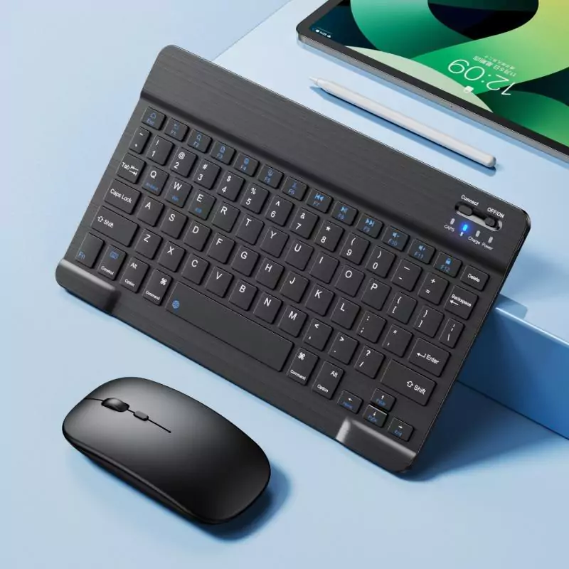 Rechargeable Ultra-Slim Bluetooth Keyboard and Mouse Combo - Purple - Image 2