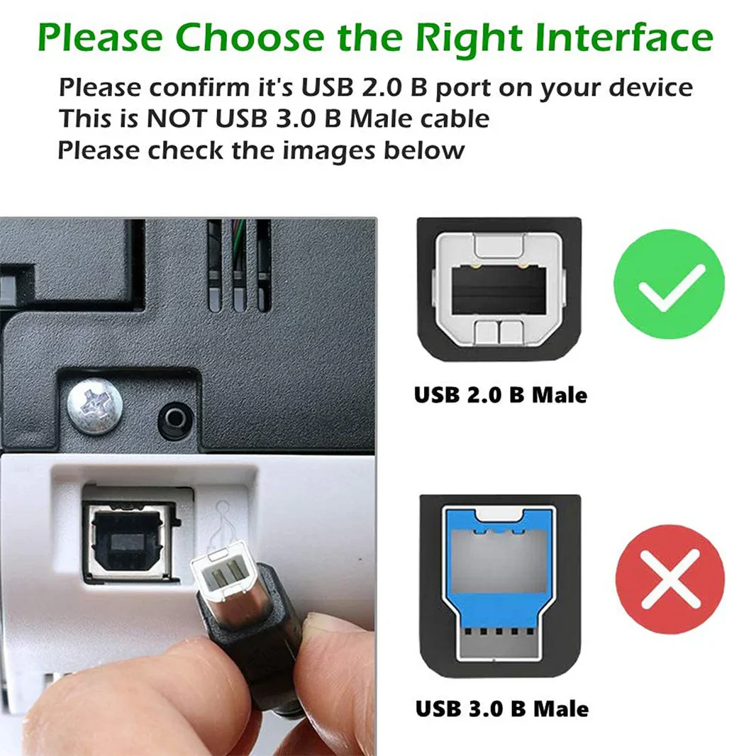 USB 2.0 Printer Cable - USB A to USB B/ 5 meter - Image 5