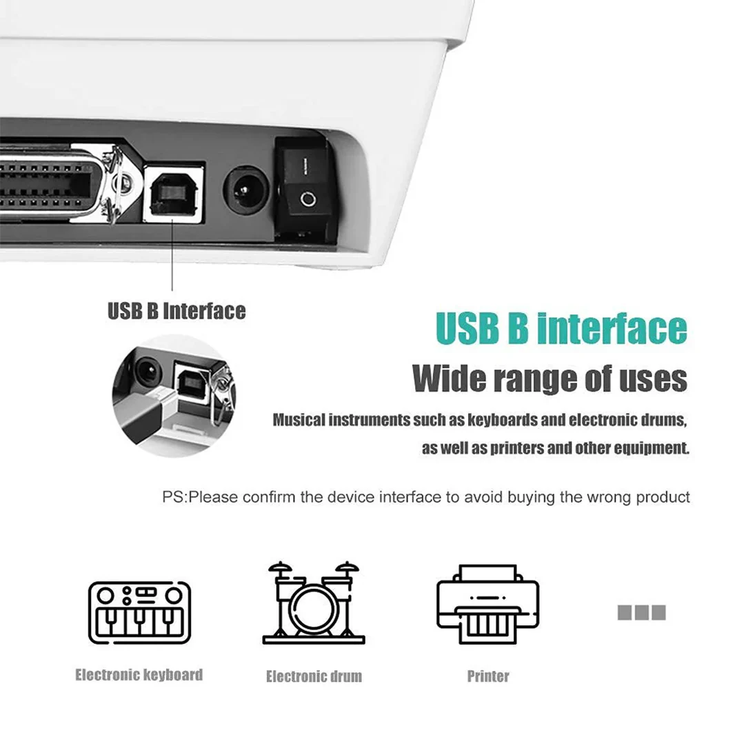 USB 2.0 Printer Cable - USB A to USB B/ 5 meter - Image 8